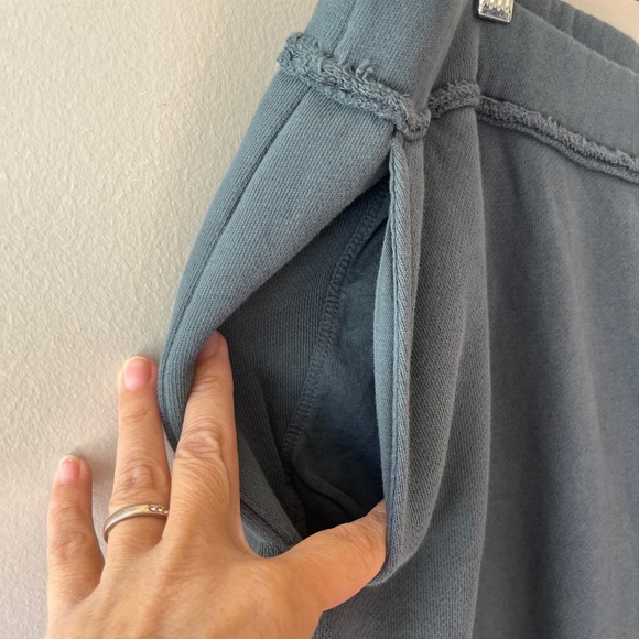 EILEEN FISHER Sz XL Organic Cotton Terry Crop Sweat Pants In Eucalyptus Pull On - Picture 5 of 10